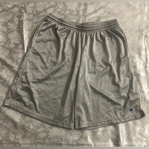 Champion Men's Mesh Athletic Shorts Gray Size L
